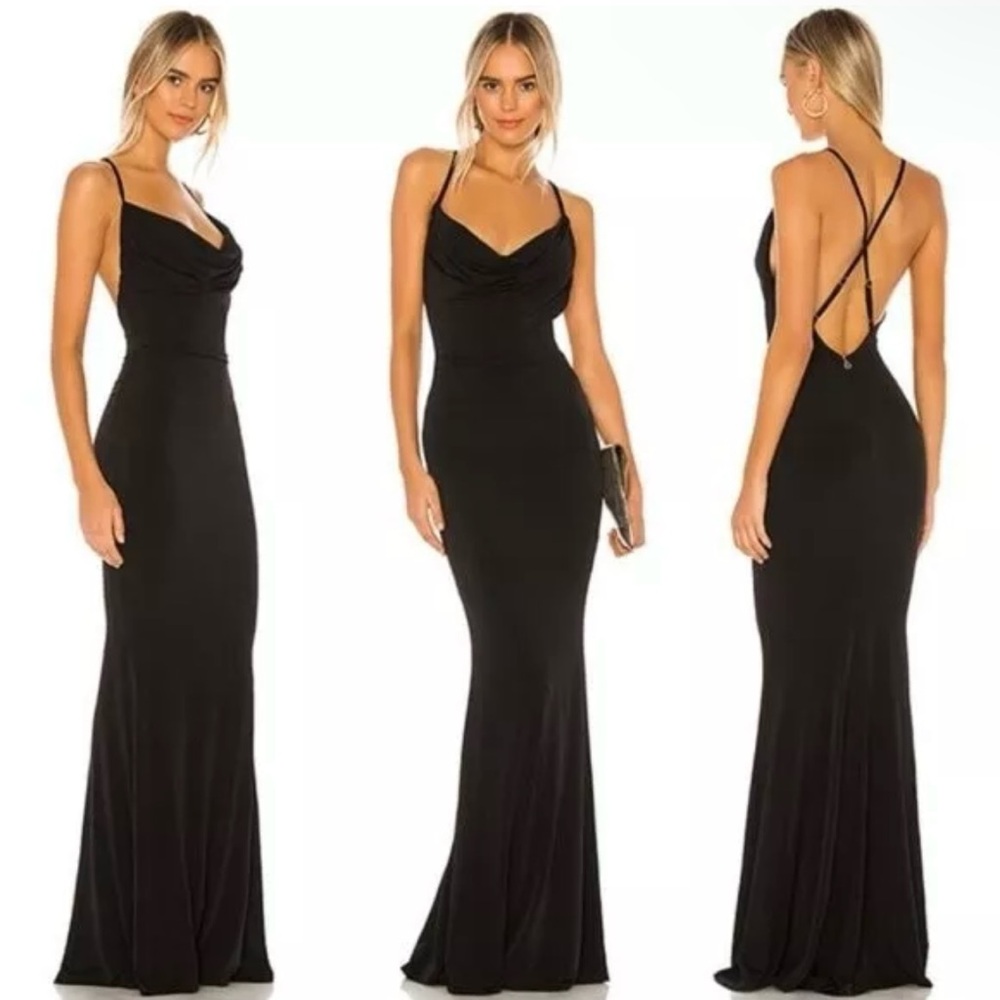 Nookie Hustle Maxi Dress Black NWT Size L (fits 8-10)